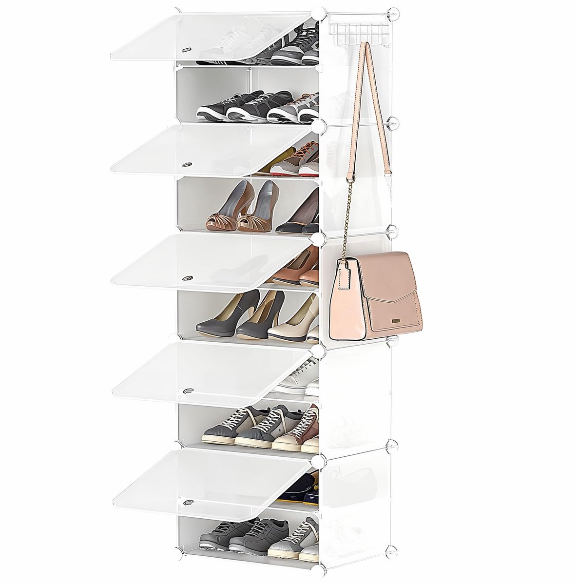 Unyqoos® Slimme Schoenenkast met 10 Lagen en Flexibele Opbergruimte voor Slaapkamer en Hal (8721323417369)