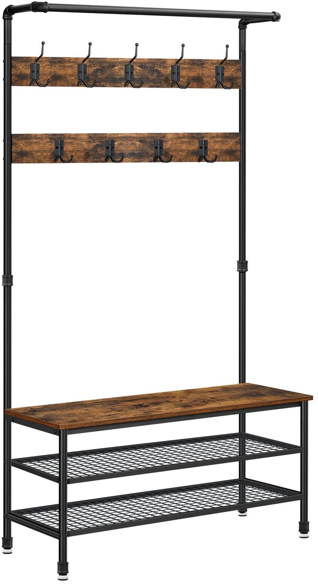 VidaLuxe - Garderobe Set - Schoenenkast - Schoenen Kast - Kapstok - Bankje - Bank - Opbergkast - Opbergkasten Binnen - Opbergkast - Kast - Kastje - Opberg Kast - Opbergkastje - Organizer - Organizers - Opbergrek - Opberg Rek - Ga (8721302725164)