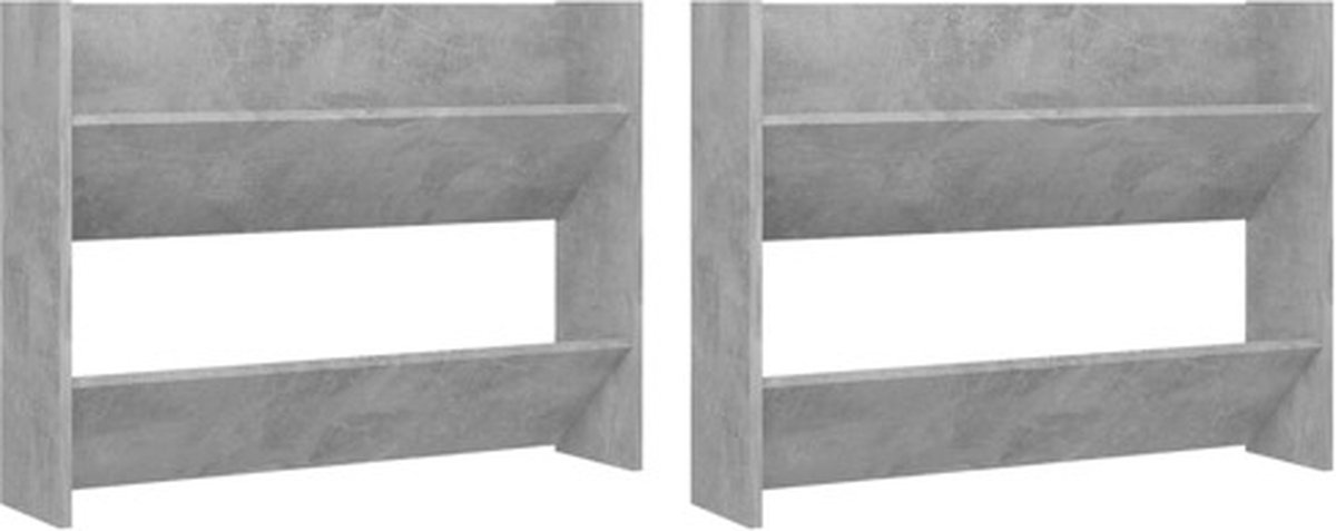 vidaXL-Wandschoenenkasten-2-st-80x18x60-cm-spaanplaat-betongrijs (8720286559512)
