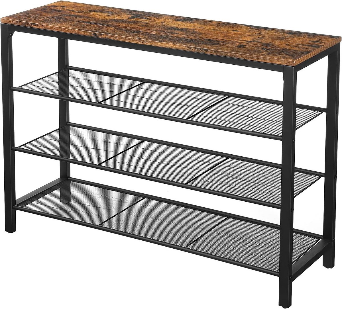 Hoppa! | Schoenenrek | Vintage Bruin/Zwart | Metaal | 90 x 30 x 72 cm (B x D x H) (8720791947439)