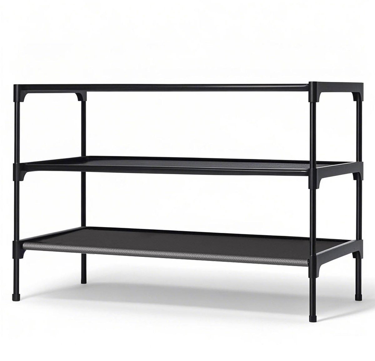 Ibenzoa® Slim en Stapelbaar Schoenenrek met Drie Niveaus voor Ruimtebesparing in Huis (8721358542326)