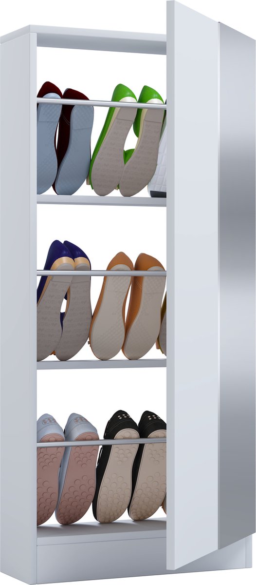 VCM Houten schoenenkast Schoenenkast Schoenrek Schoenstandaard Fulisa L Spiegel Houten schoenenkast Schoenenkast Schoenrek Schoenstandaard Fulisa L Spiegel (4051814424250)