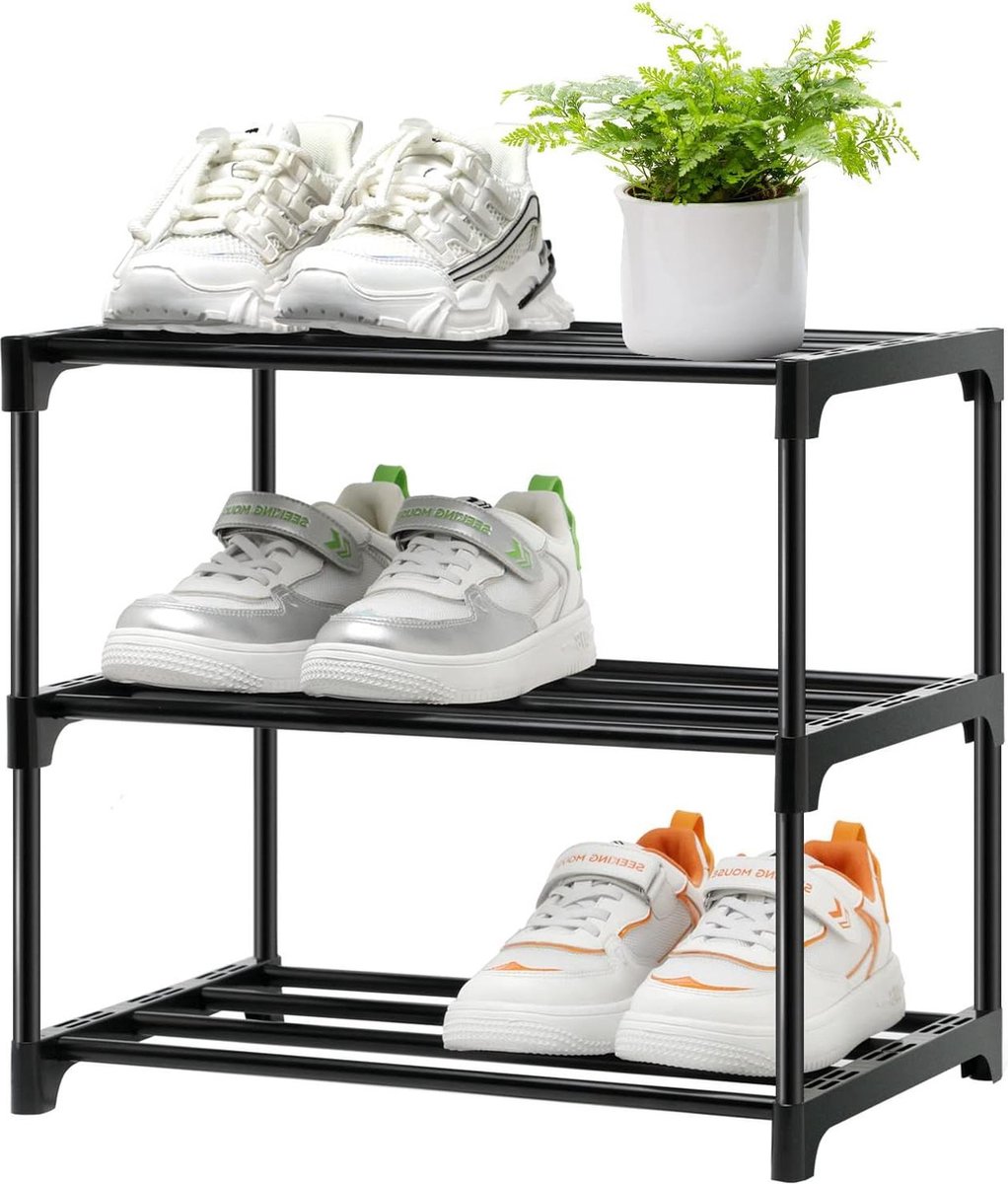 schoenenrek - stapelbare schoenenplank voor kast, ingang, 28D x 44W x 35H centimetres (8785295415167)