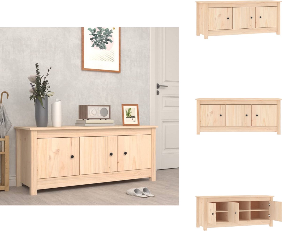 vidaXL Schoenenkast - Schoenenkasten - Schoenenrek - Opbergrek Voor Schoenen - Schoenenkast 110x38x45,5 cm massief grenenhout (8721032941872)