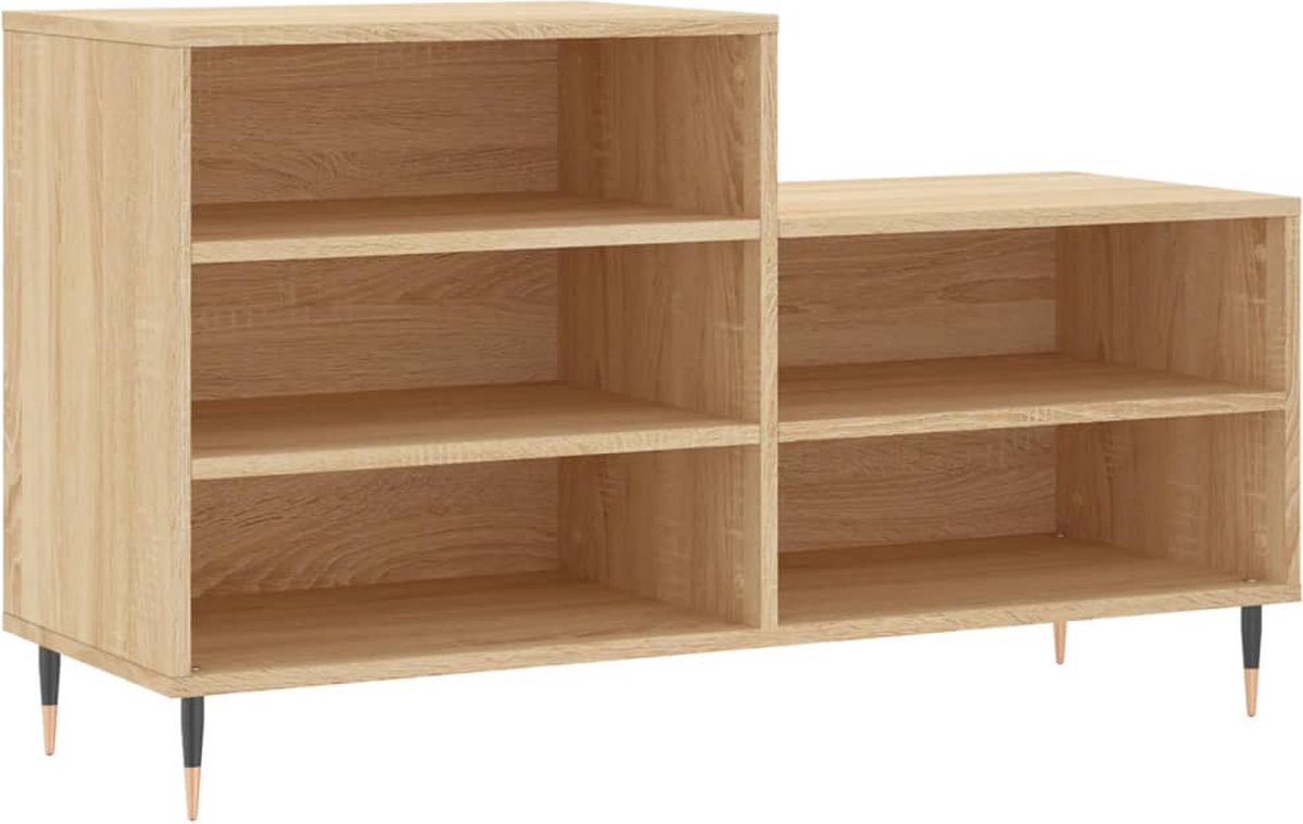 vidaXL Schoenenkast - Sonoma Eiken - 102x36x60 cm Schoenenkast - Schoenen Rek - Schoenuitlegger - Bergruimte - Kastje (8251038072510)