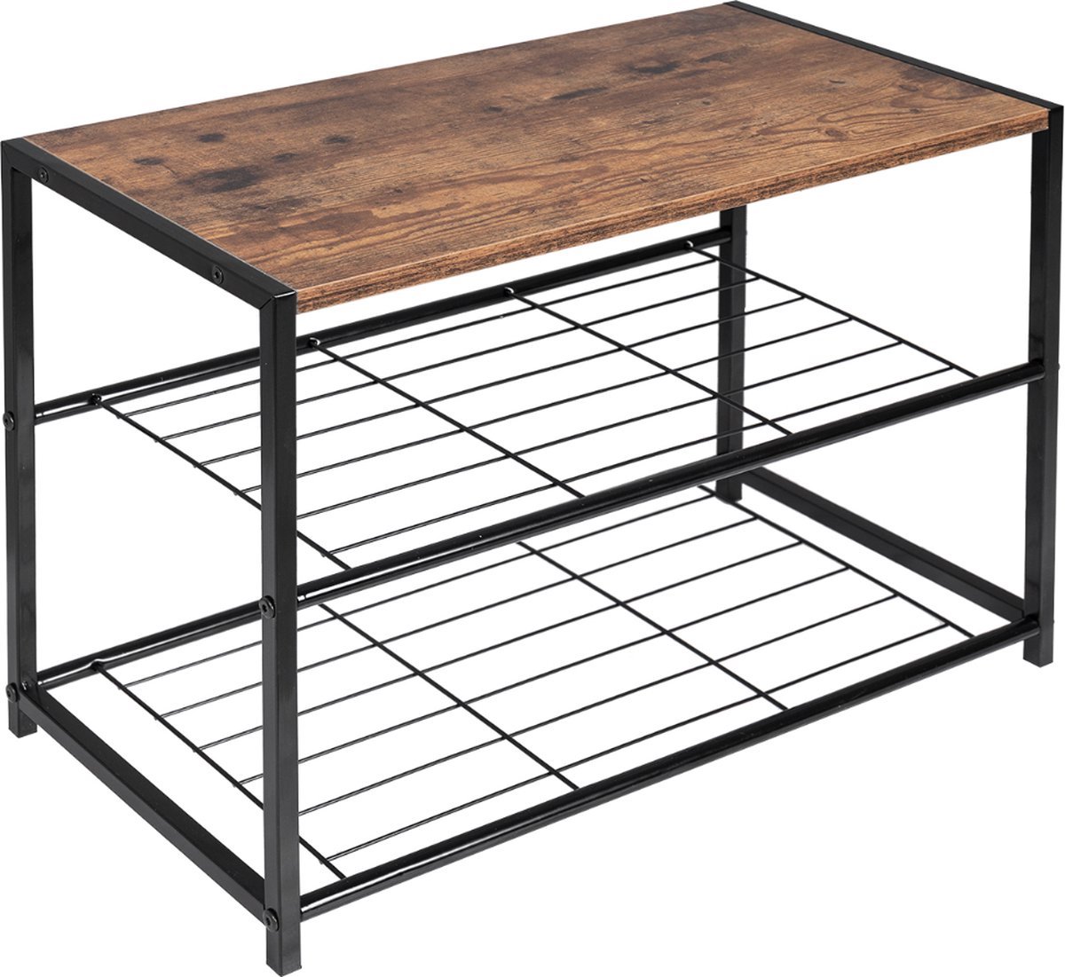 Bolt Edge Schoenenrek - Grijs - Luxe Schoenenbank - Voor 6 Paar Schoenen (8721052010428)