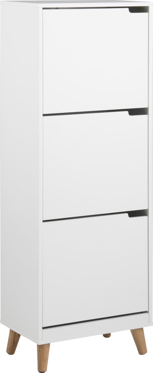 Schoenenkast Hunderup wit gelakt (5705994862263)