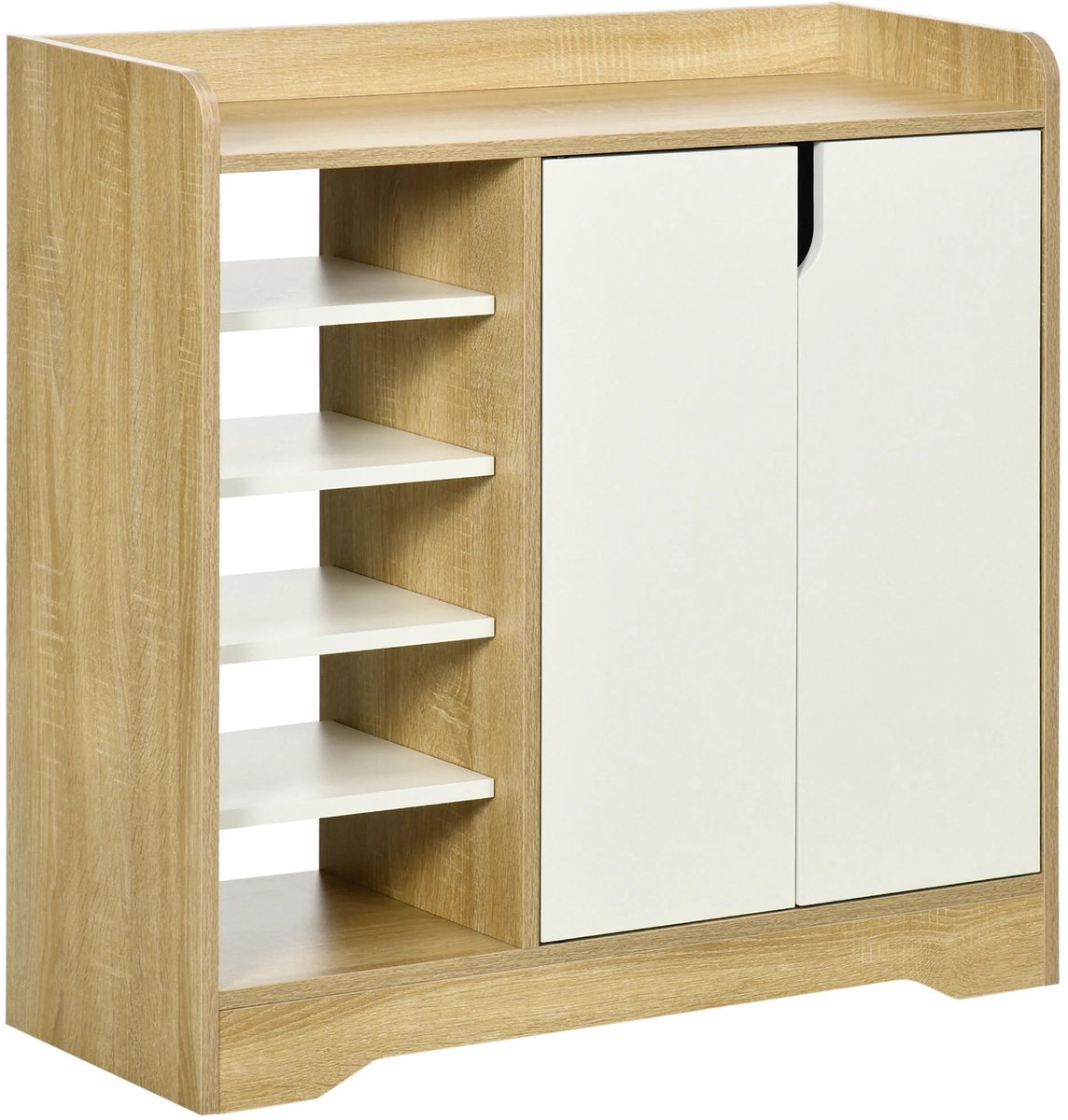 Schoenenkast - Schoenenopberger - Schoenenrek - Schoenmeubel - Compact 80x30x80 Cm - Verstelbare Legplanken - Houtmelamine (8721391042500)