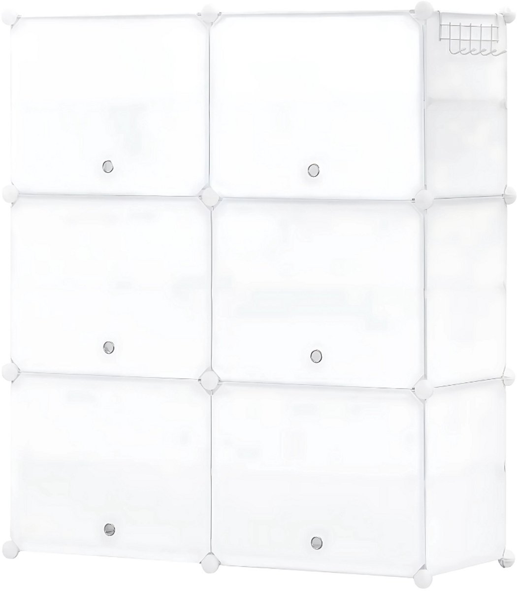 Schoenenkast - Voor Hal, Woonkamer of Slaapkamer - Schoenenrek met 8 Compartimenten - Ruimtebesparende Organizer - 92x142x36.5cm (8721052077094)