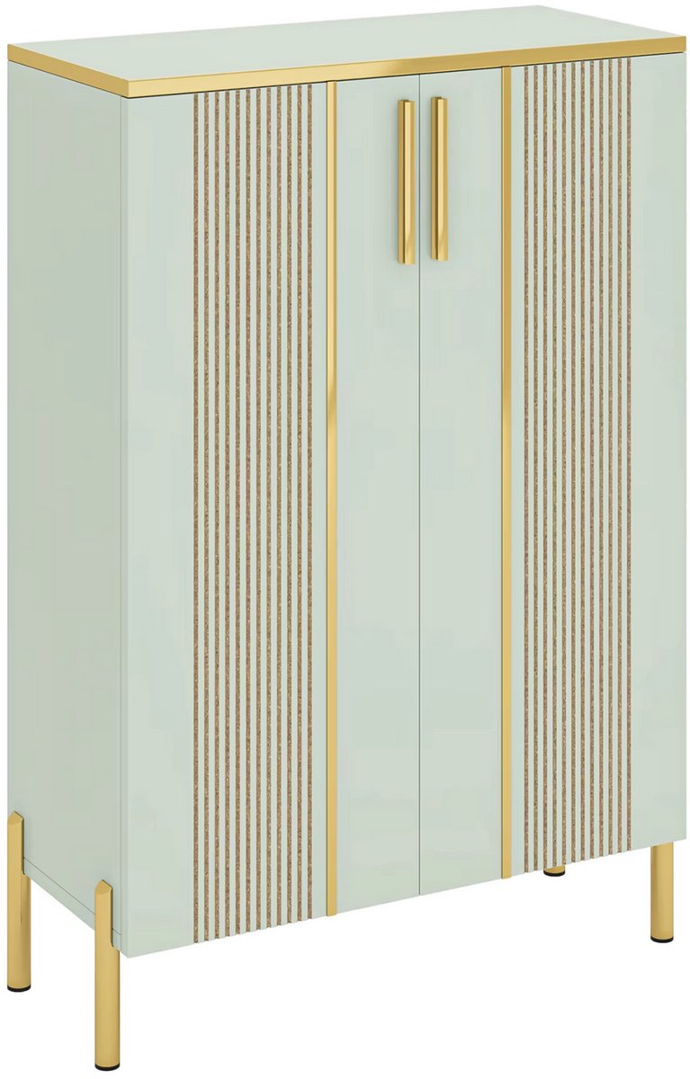 Schoenenkast met deuren - 20 paar - Schoenenrek - Licht groen - Staand (8721052084290)