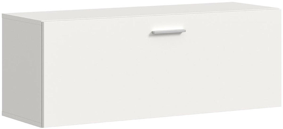 Vaga schoenenkast wandgemonteerd 104x39cm 1 klepdeur wit. (4066432037768)