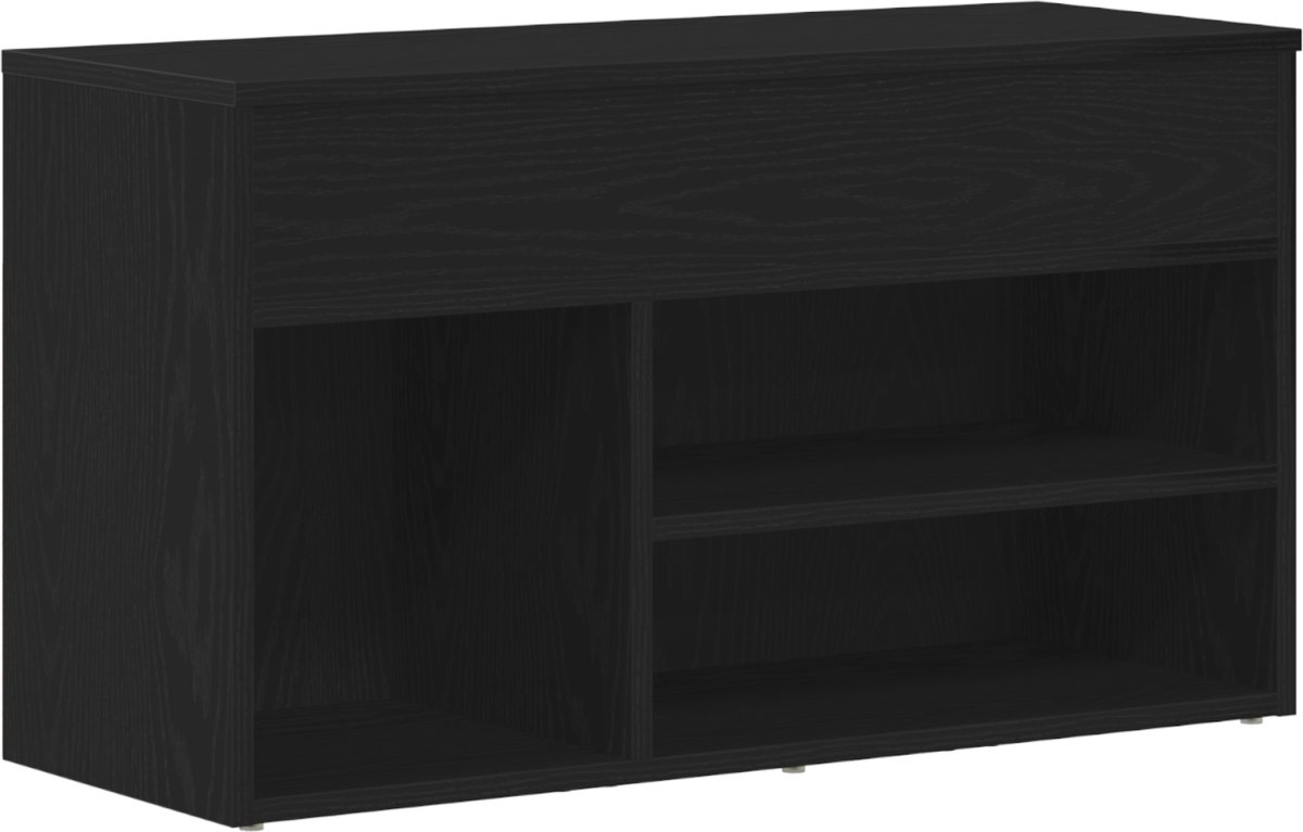 vidaXL - Bankje - Zwart - Eiken - 60x30x45 - cm - Geengineerd - Hout (8721158771025)