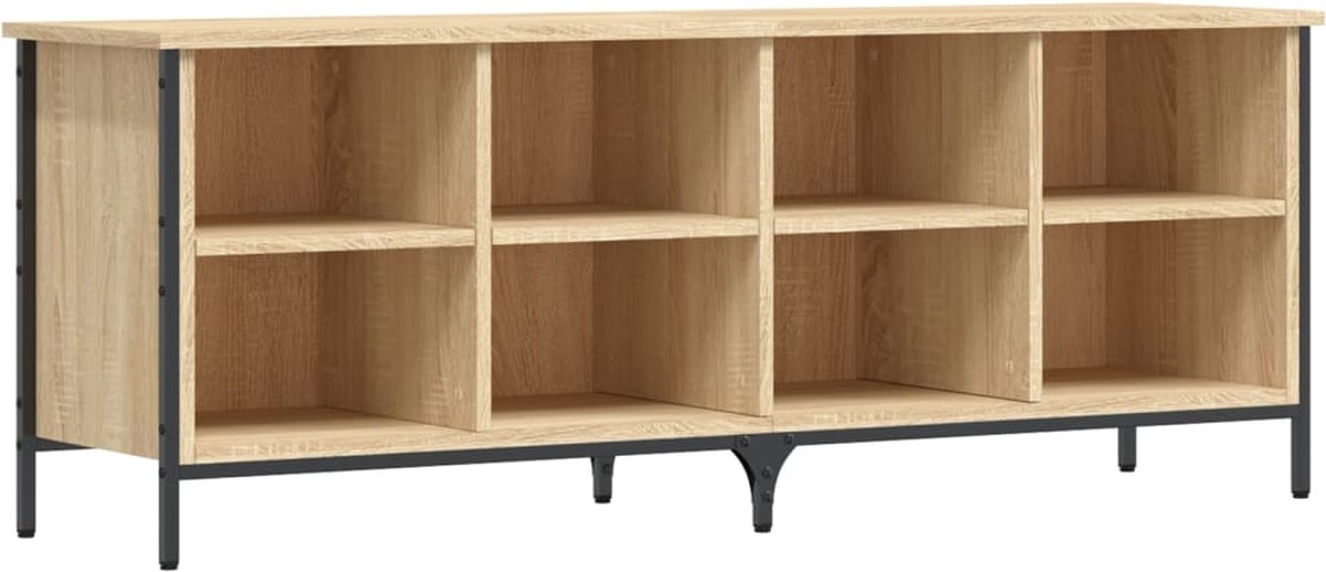 vidaXL - Schoenenkast - 131x35x50 - cm - bewerkt - hout - sonoma - eikenkleurig (8720845774660)