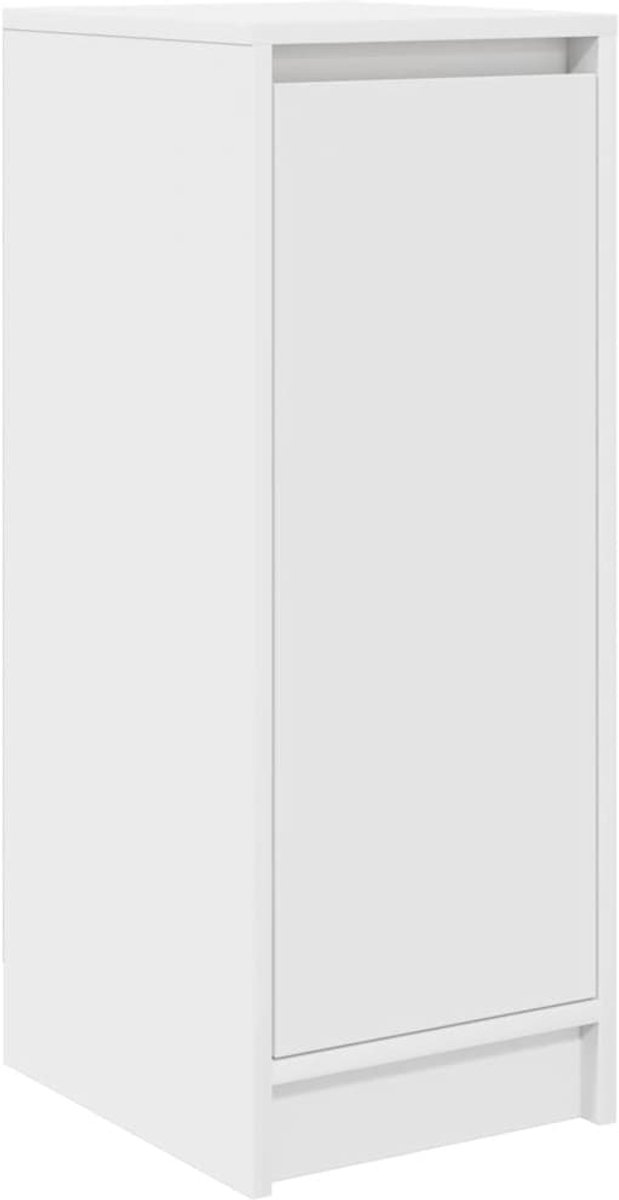 vidaXL - Schoenenkast - 29,5x34x76 - cm - bewerkt - hout - wit (8721158707789)