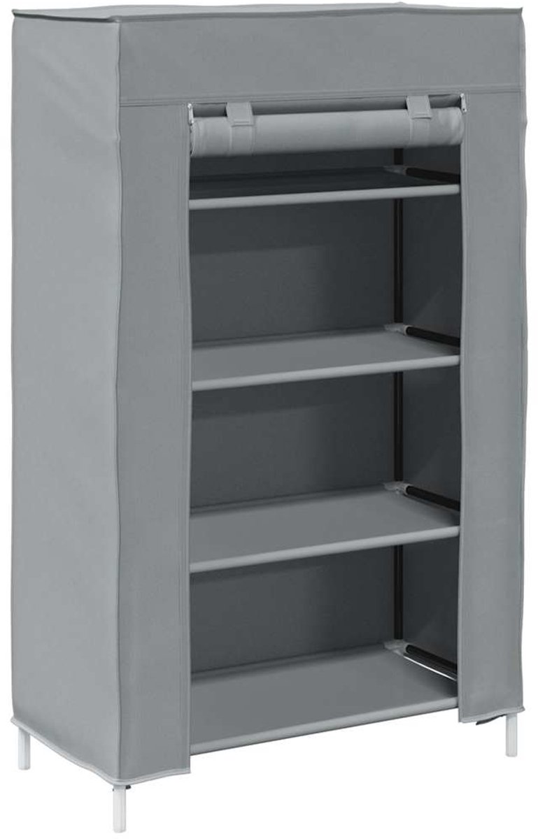 vidaXL - Schoenenkast - 60,5x30x97 - cm - vliesvlies - grijs (8721158510174)