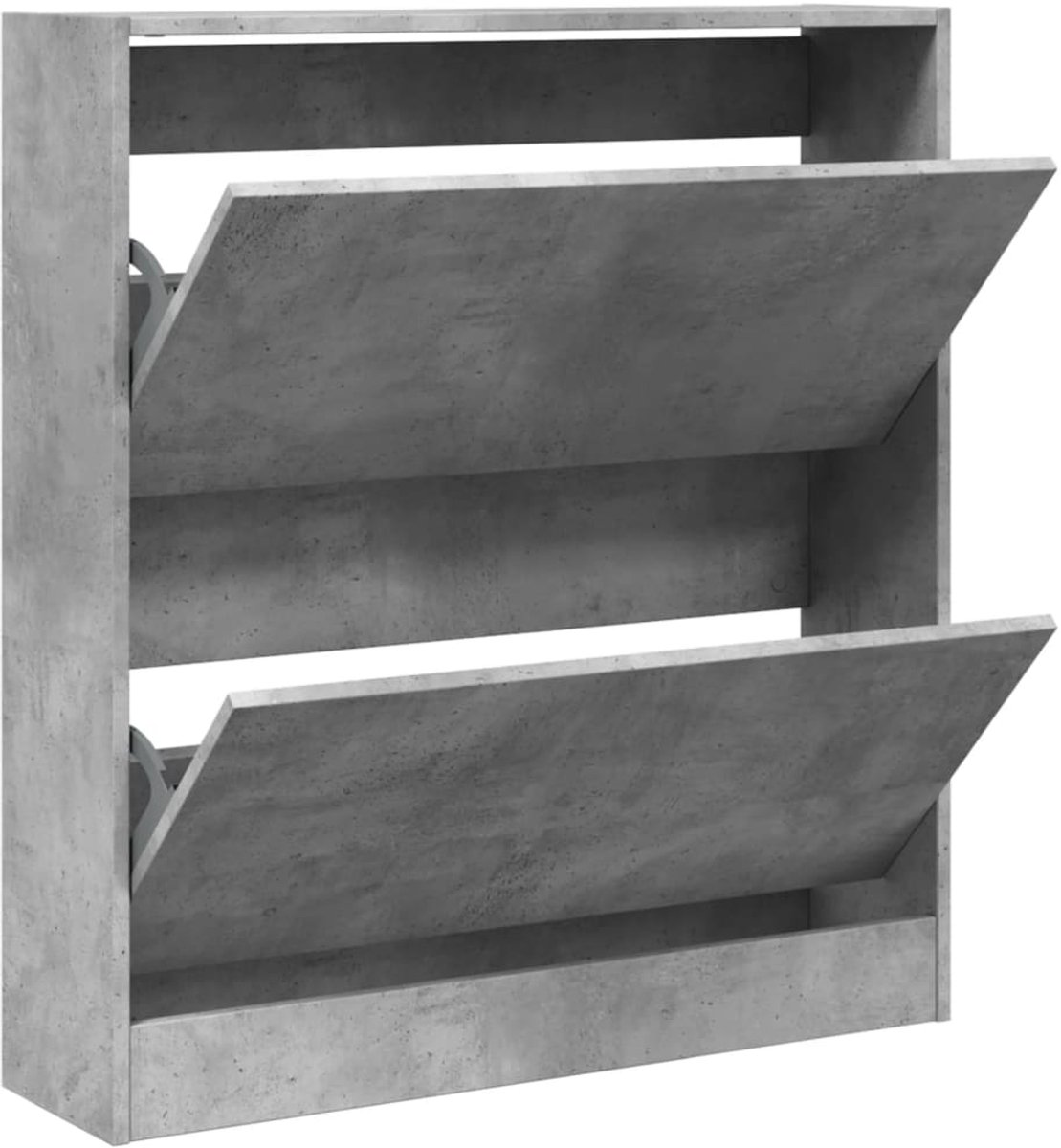 vidaXL - Schoenenkast - 80x21x87,5 - cm - bewerkt - hout - betongrijs (8721012381568)