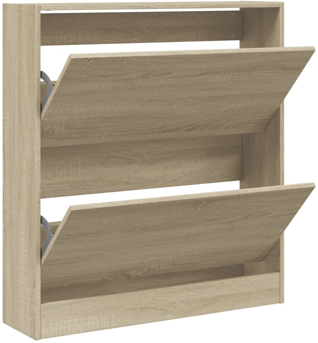 vidaXL - Schoenenkast - 80x21x87,5 - cm - bewerkt - hout - sonoma - eikenkleurig (8721012381551)