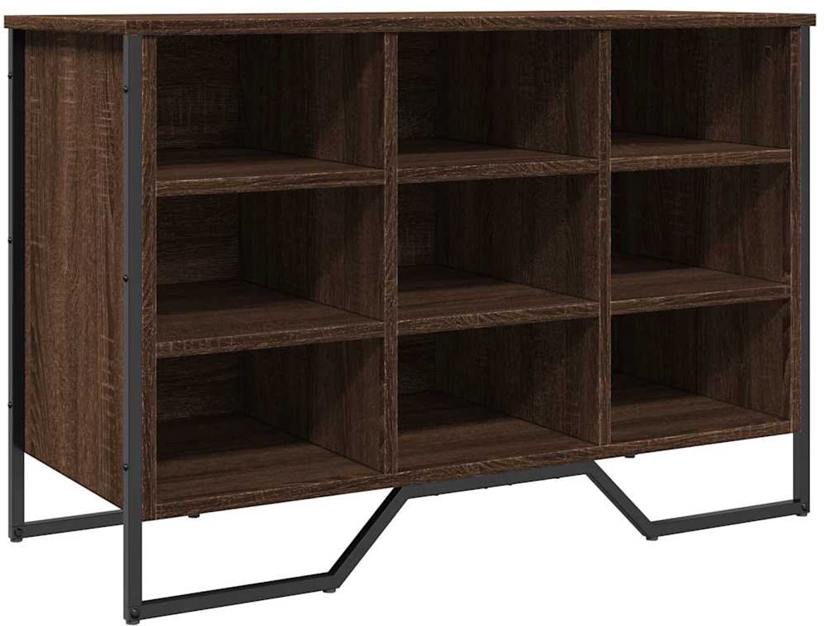 vidaXL - Schoenenkast - 90x38x61,5 - cm - bewerkt - hout - bruin - eikenkleurig (8721102812163)