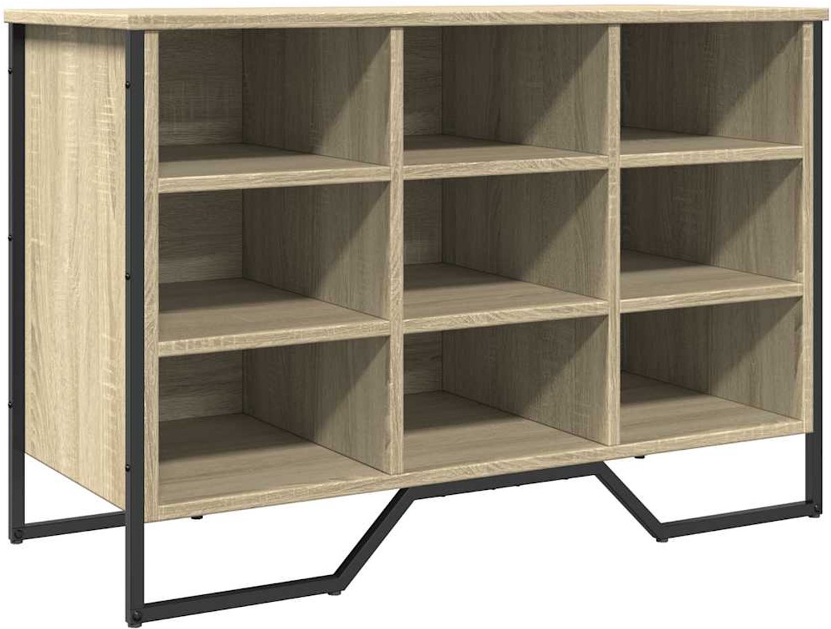 vidaXL - Schoenenkast - 90x38x61,5 - cm - bewerkt - hout - sonoma - eikenkleurig (8721102812132)