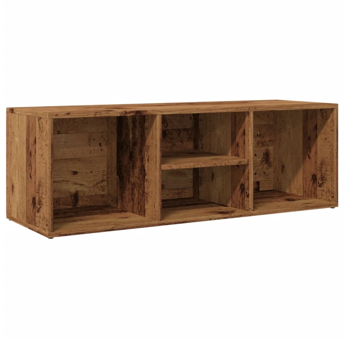 vidaXL - Schoenenopbergbank - 105x35x35 - cm - bewerkt - hout - oud - houtkleurig (8721158438270)