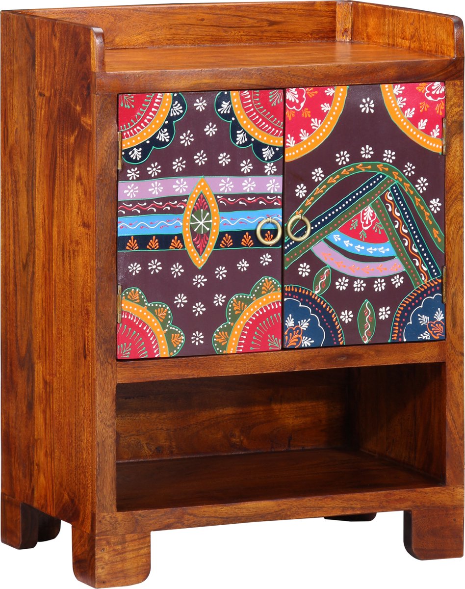 vidaXL - Schoenkast - 55x35x75 - cm - van - Massief - Acaciahout (8721158376138)