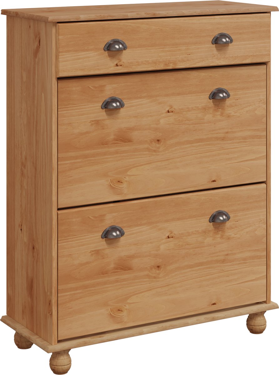 vidaXL - Schoenkast - 'ASKIM'85x35x108 - cm - Massief - Dennenhout (8721158882479)