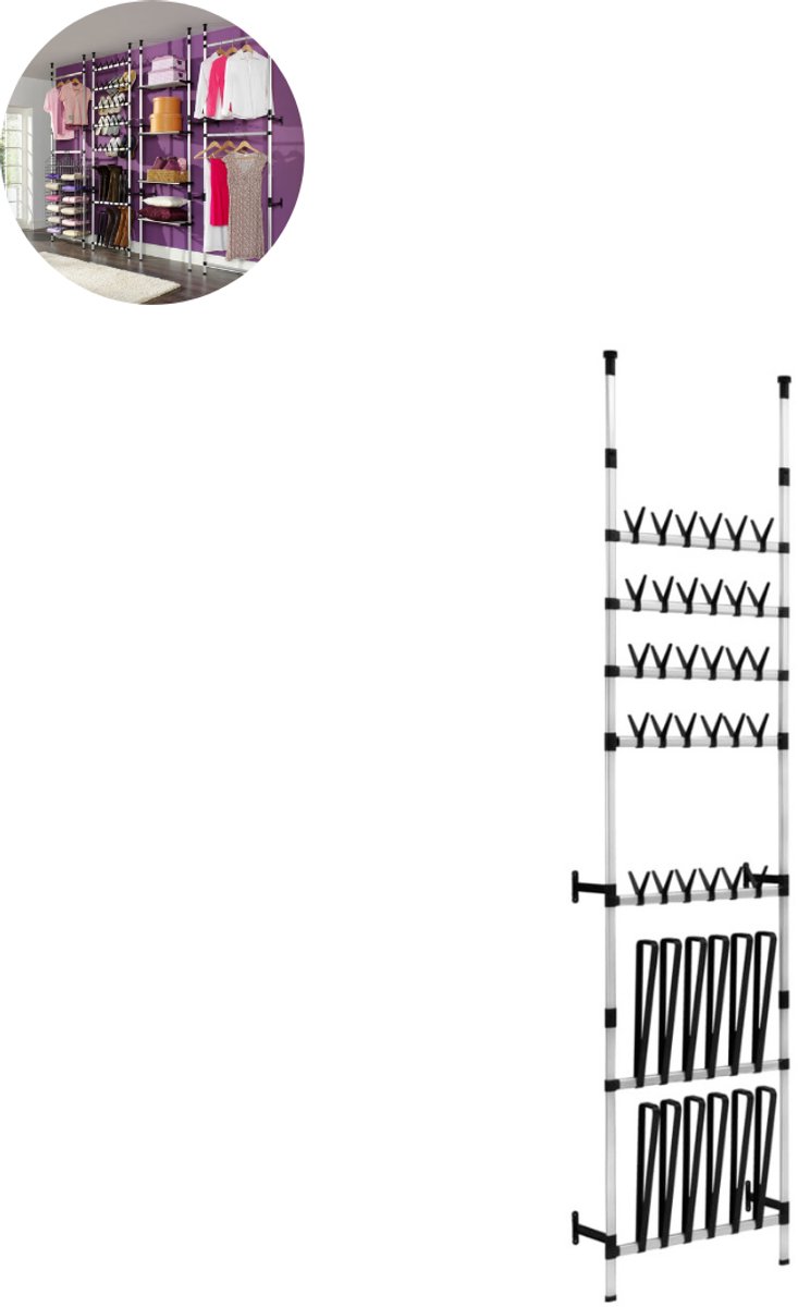 Laarzenrek - Schoenenrek - Opbergrek voor Laarzen - Ruimtebesparend - Laarzenstandaard - Aluminium (8721264195203)