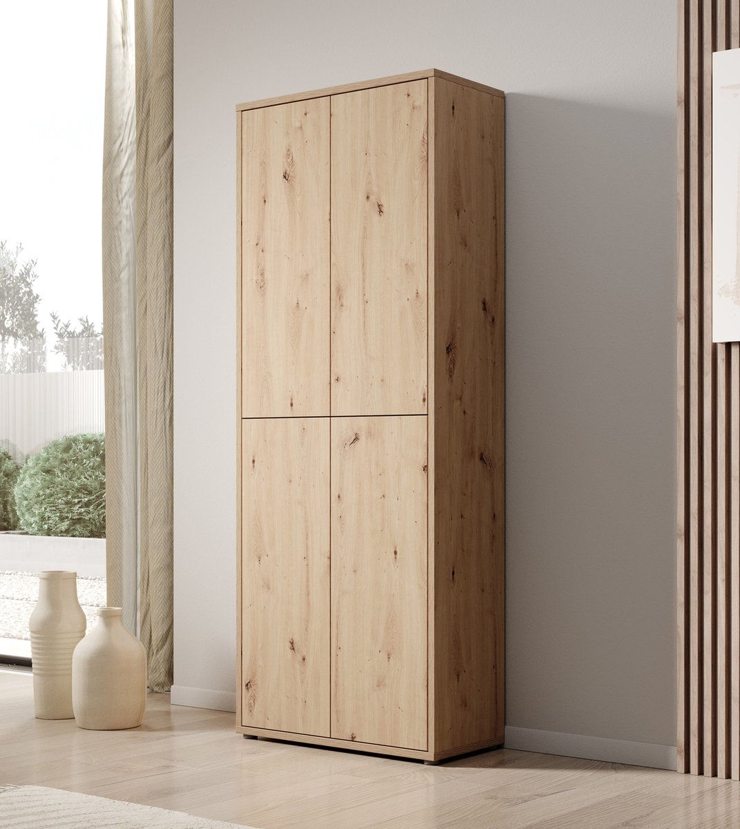 Meubella - Schoenenkast Amber - Eiken - 75 cm (8721055845041)