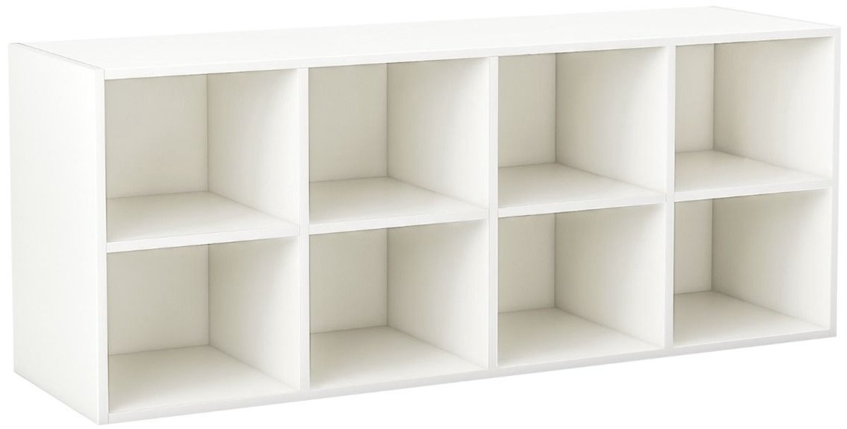 Schoenenbank met 8 Opbergvakken - Schoenenkast met Zitbank - Capaciteit 230 kg - Wit (5487571408933)