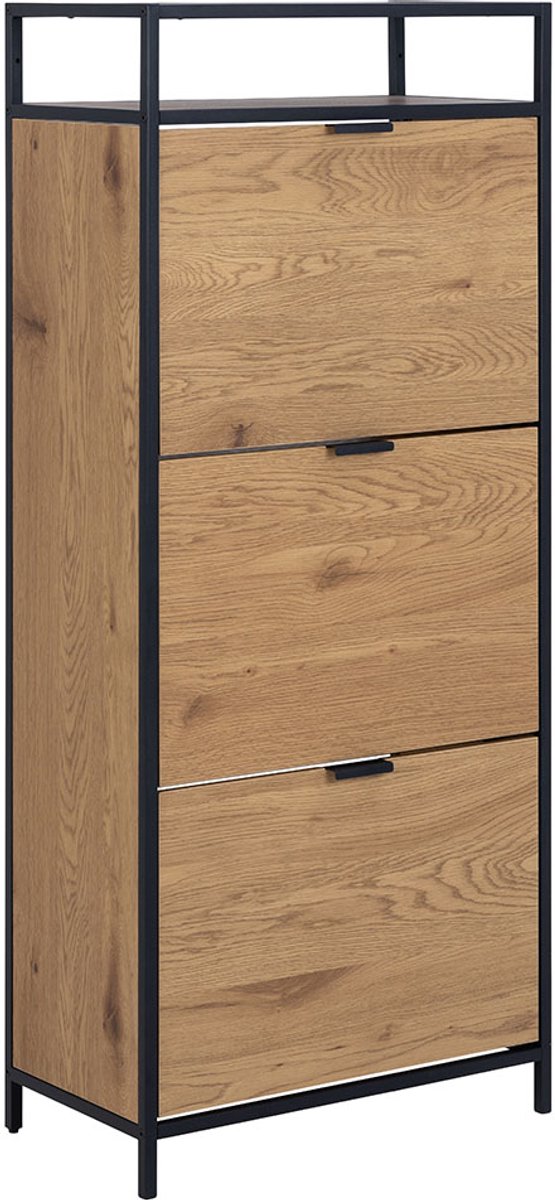 Schoenenkast Chelsea Eik - Zwart (5404016481092)