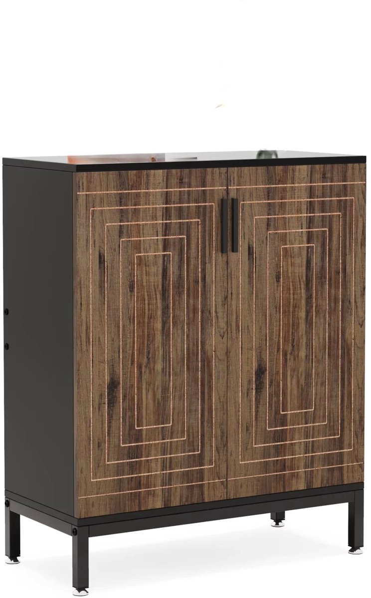 Schoenenkast deluxe - Met deuren - Bruin - 20 paar - Schoenenrek - 80m - 6 laags - Opbergkast (8721052084061)