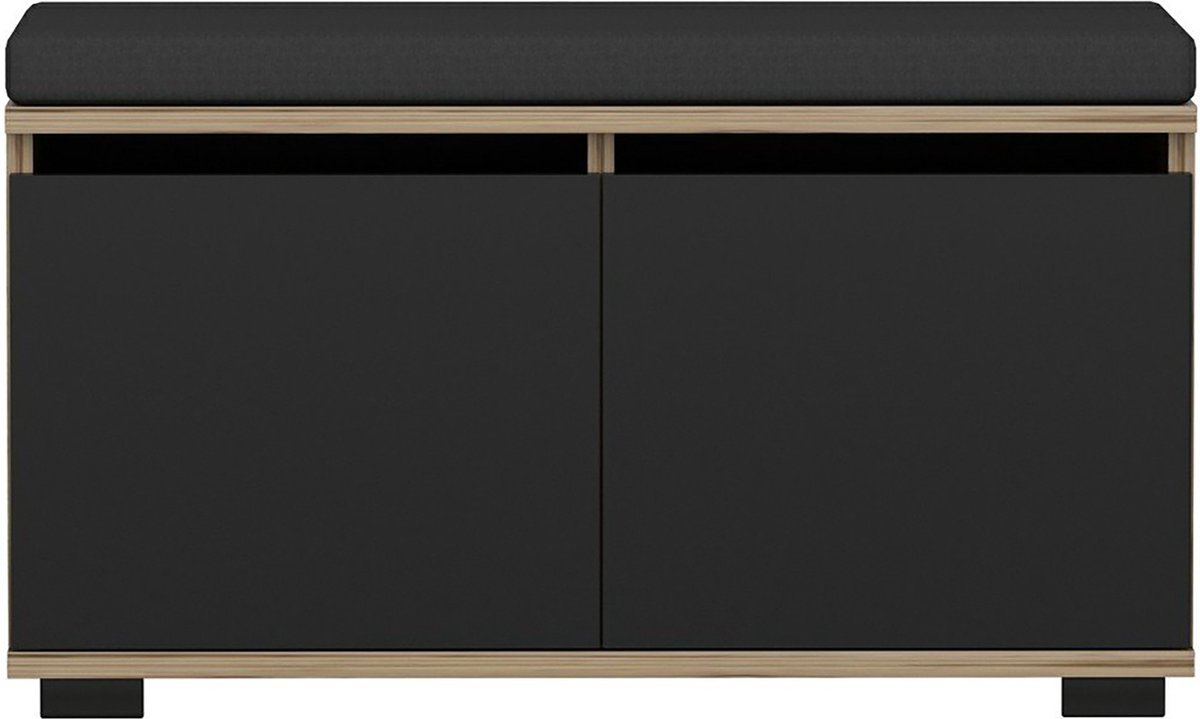 Schoenenrek Brande 42x80x35 cm Eiken zwart (4059438800504)