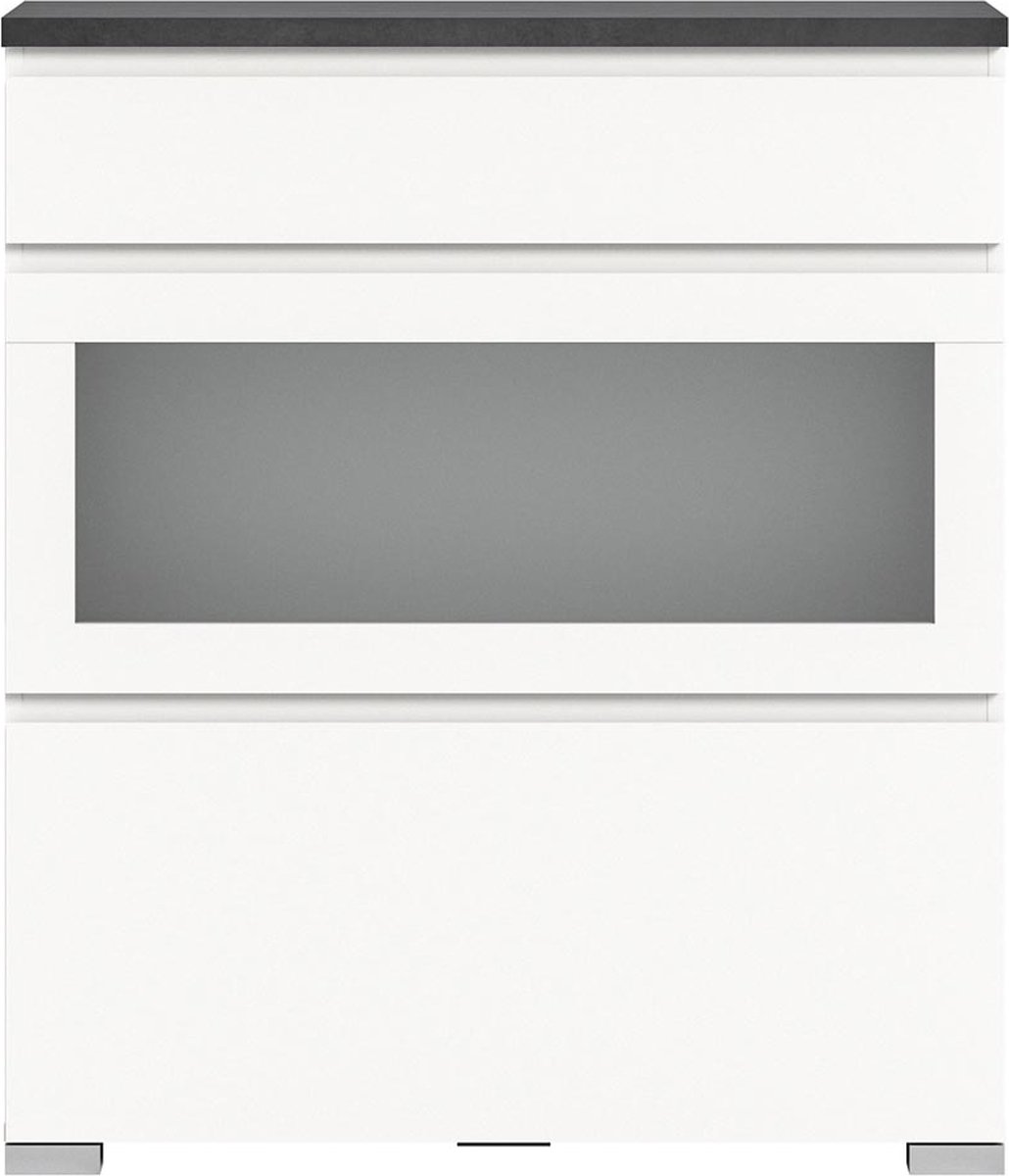 Shoelove schoenenkast 2 kleppen, 1 lade 95x109cm wit,grijs. (4066432013595)