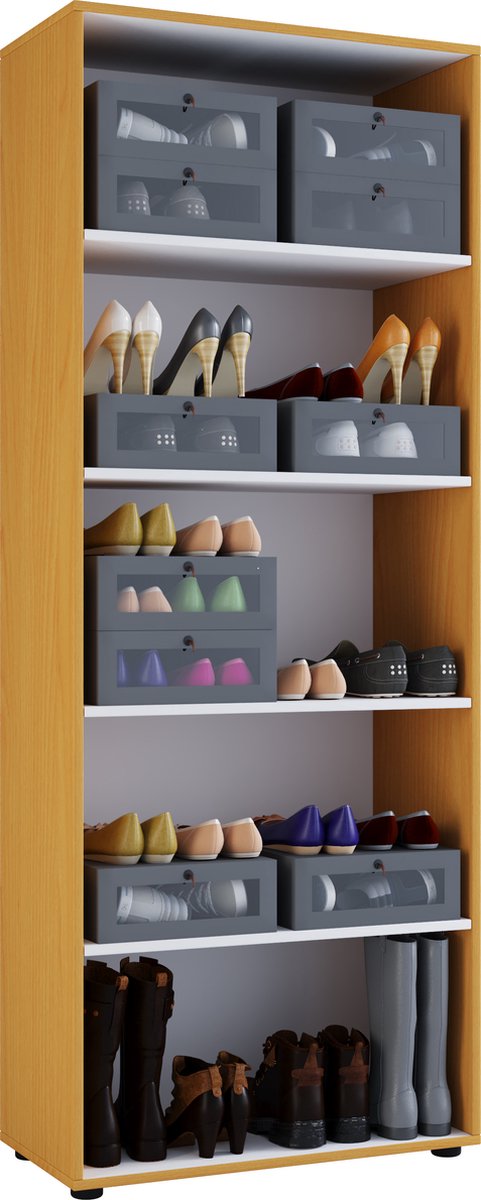 VCM Houten garderobekast Schoenenkast Halkast Multifunctionele kast Kast Vandol Houten garderobekast Schoenenkast Halkast Multifunctionele kast Kast Vandol (4051814352218)