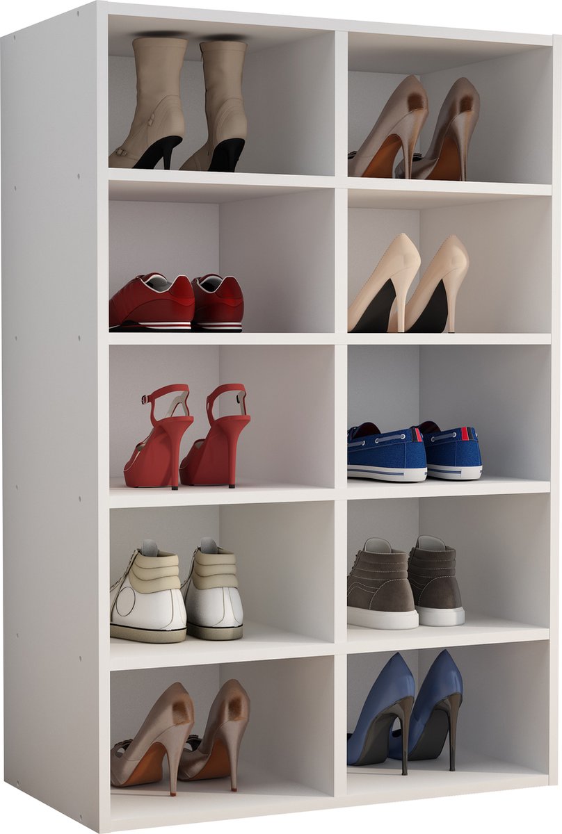 VCM Houten halkast Schoenenkast Schoenrek Schoenenkast 10 vakken Hinsol M Houten halkast Schoenenkast Schoenrek Schoenenkast 10 vakken Hinsol M (4051814427312)
