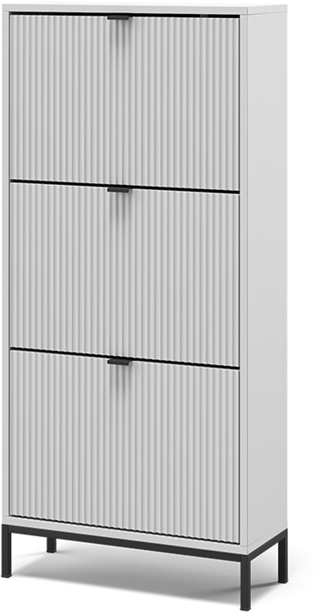 Vicco Eliza Schoenklaprek - 60 x 130 cm met 3 uitklapbare lades Wit (4066731512355)