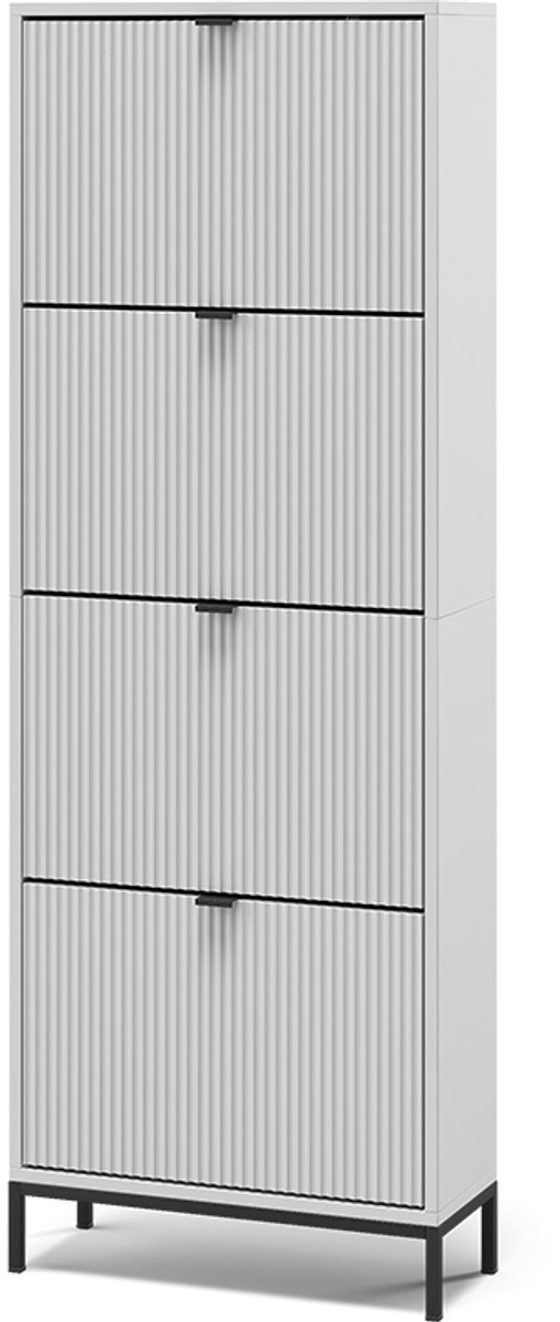 Vicco Eliza Schoenklaprek - 60 x 168 cm met 4 uitklapbare lades Wit (4066731512423)