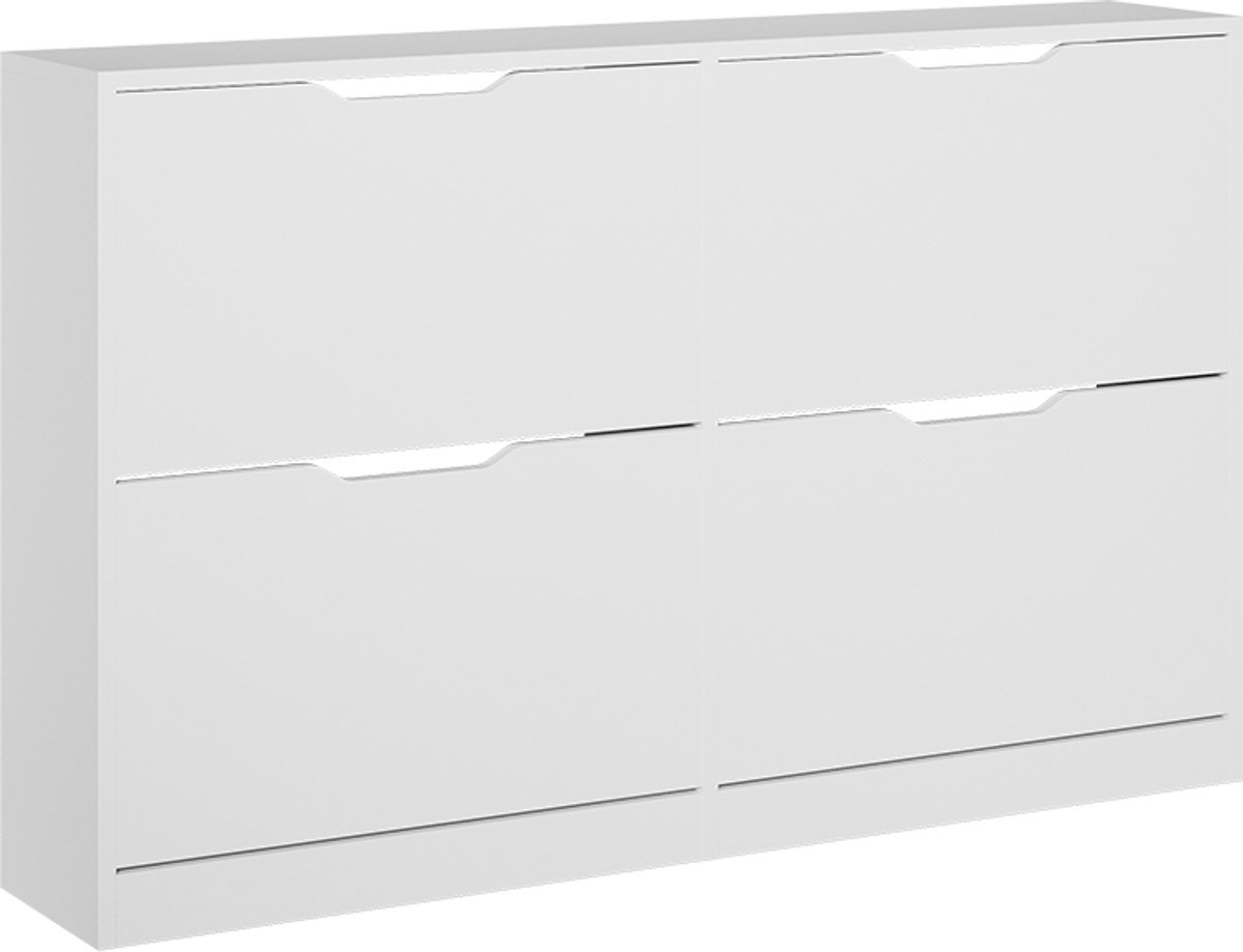 Vicco Luca Schoenklaprek - 116.6 x 72.5 cm met 4 compartimenten Wit (4066731510788)