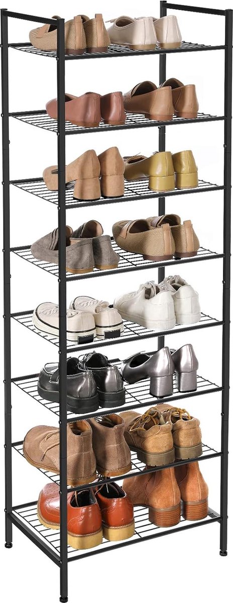 schoenenrek - planken, schoenenstandaard, hoog / schoenenorganizer ruimtebesparend, multifunctioneel,30,5D x 44,6W x 128,5H centimeter (8785292247464)