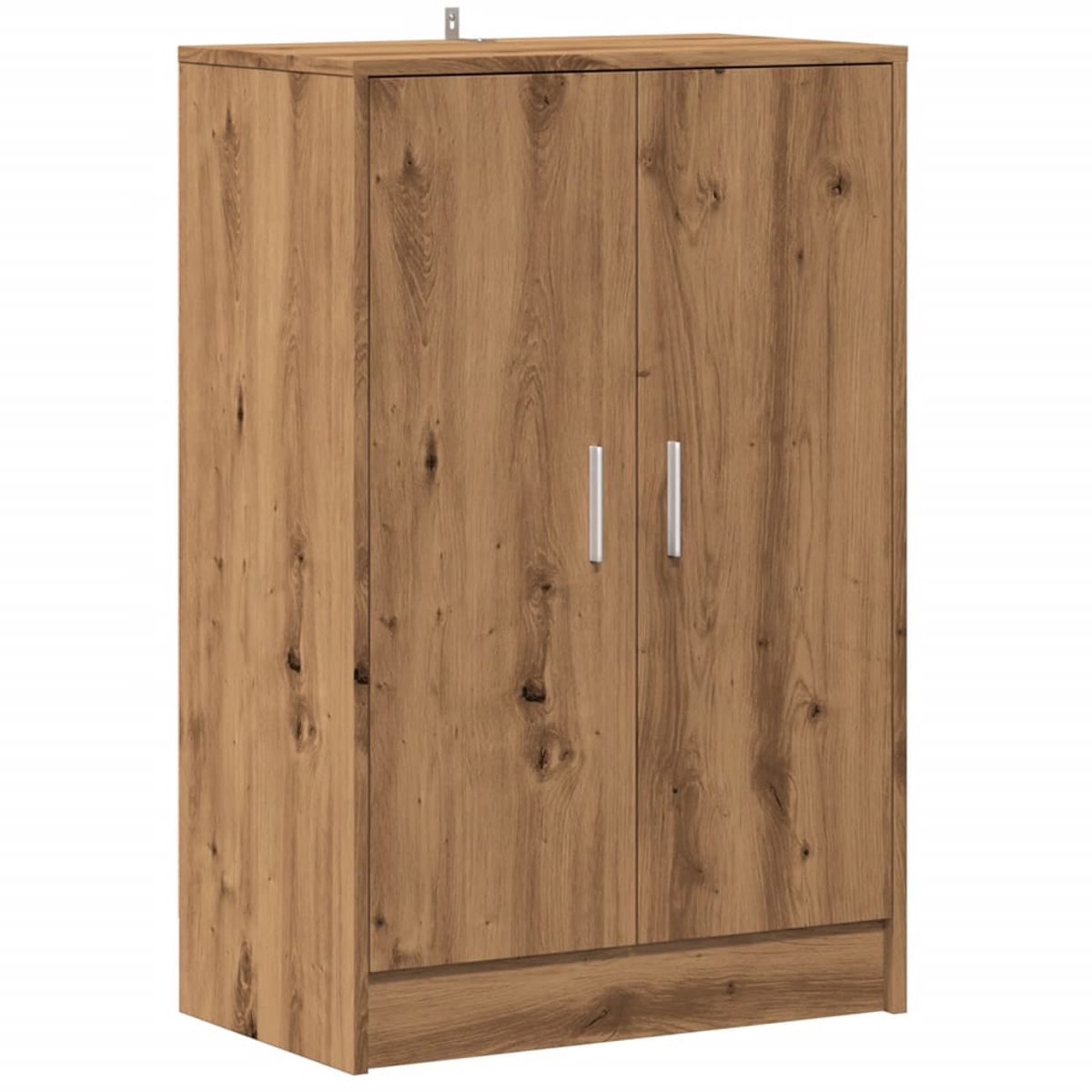 vidaXL - Schoenenkast - 60x35x92 - cm - bewerkt - hout - artisanaal - eikenkleur (8721158440525)