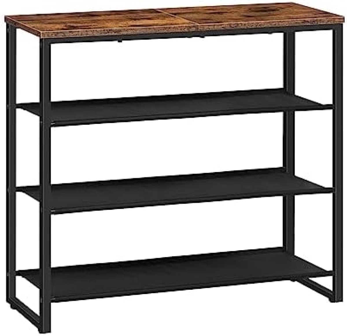 Gravora 4-laags schoenenrek met stoffen vakken en bovenblad (6151028543513)