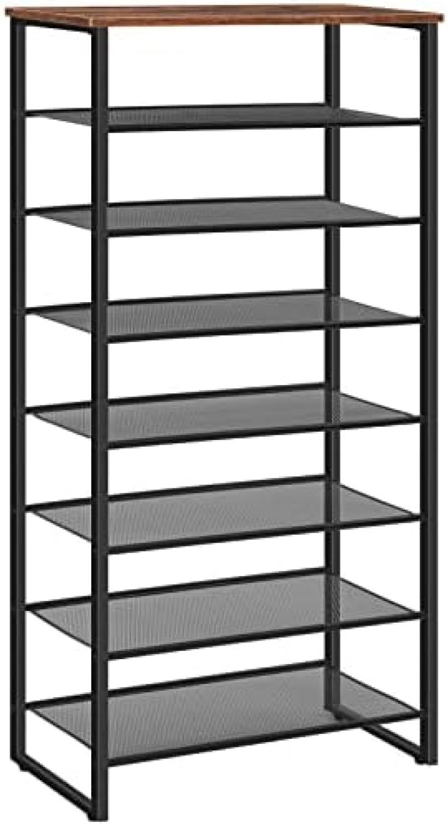 Gravora 8-laags schoenenrek met metalen roosters - Ruime opbergoplossing voor 21-28 paar schoenen (6151032286277)