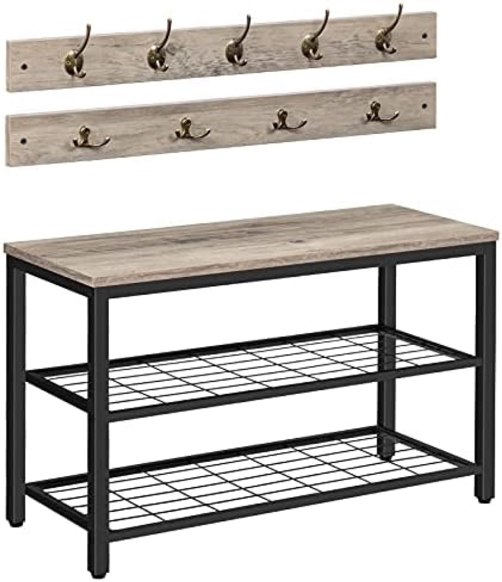 Gravora Industriële Garderobe met Schoenenbank en Opbergplanken (6151026032040)