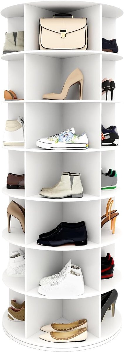 Ibenzoa® Roterende schoenenorganizer met zeven lagen voor schoenen en accessoires (8721358225120)