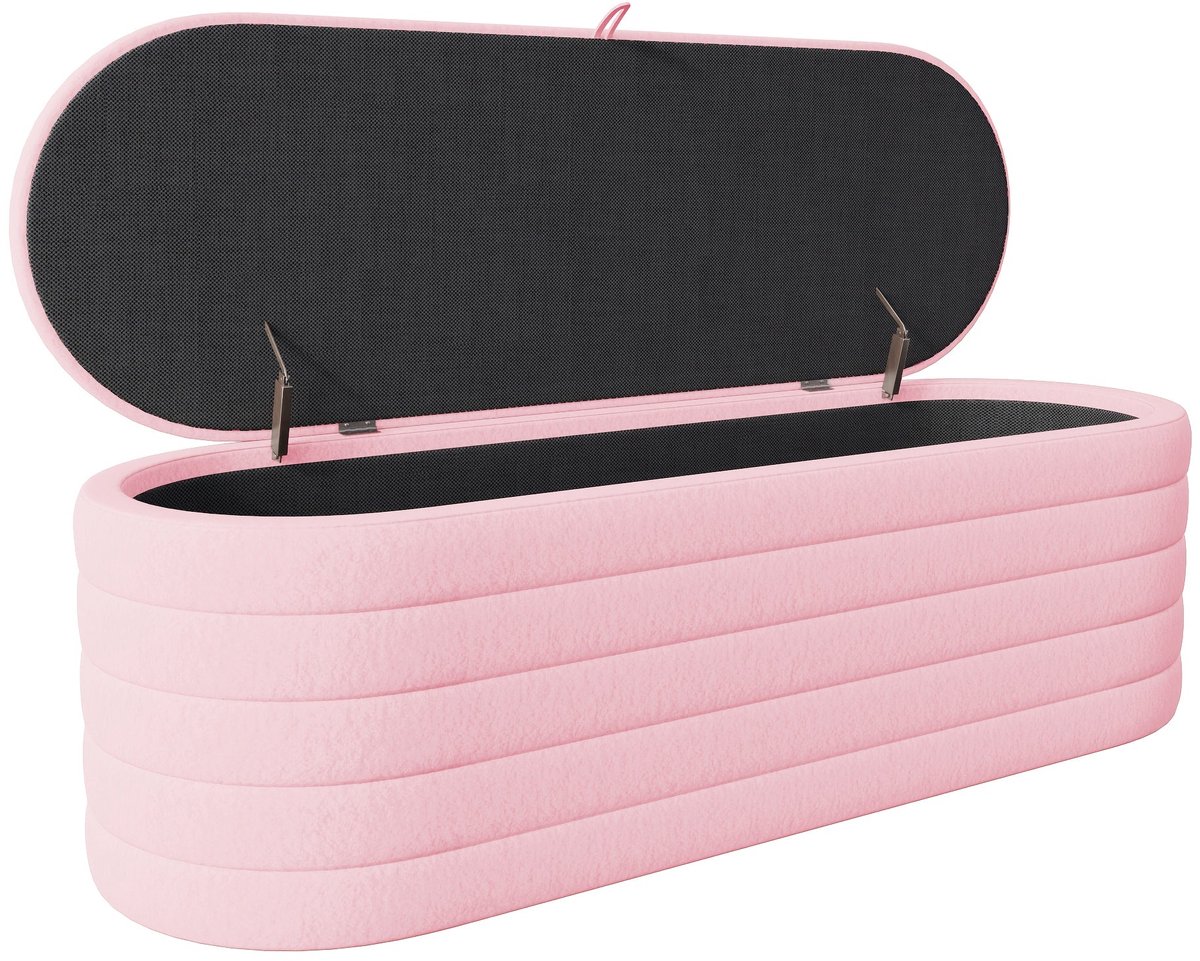 Schoenenbank - Schoenenrek - Halbank - Opbergbank - Zitbank - Modern Roze - Ruime Verborgen Opbergruimte - Stevige Armless Constructie (8721391173747)