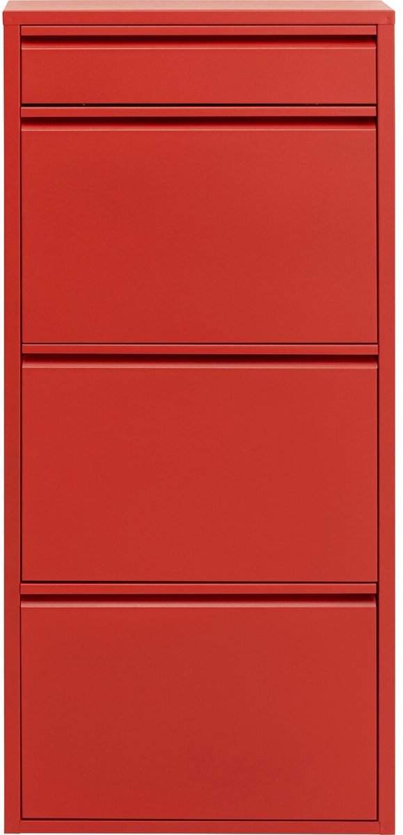 Schoenenkast Caruso rood 3+1 laden Kare Design (4025621710813)