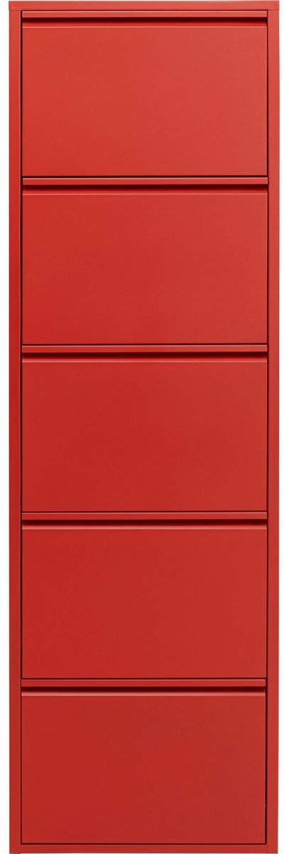 Schoenenkast Caruso rood 5 laden Kare Design (4025621710820)