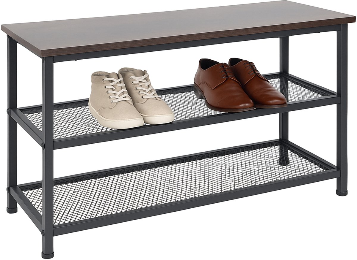 Schoenenrek metaal - 80 cm breed - voor 6 paar - industrieel (4052025859916)