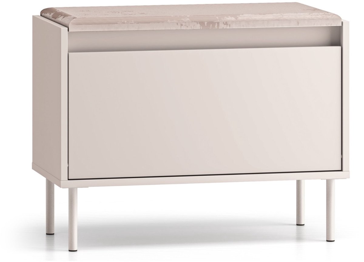 Selsey DIOCE - Schoenenbank met klep, greige, 69 cm (5900898135547)