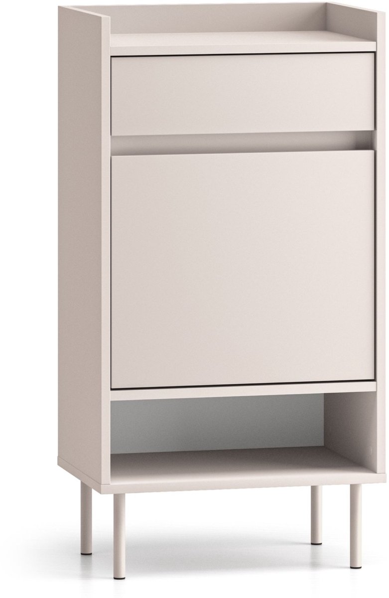 Selsey DIOCE - Schoenenkast met vakken en lade, greige, 50 cm (5900898135554)